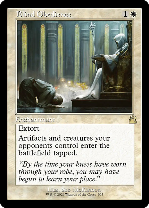 Blind Obedience (Retro Frame) [Ravnica Remastered] - MTG Single