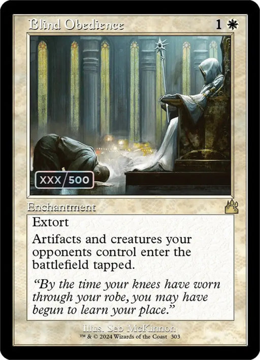 Blind Obedience (Retro) (Serialized) [Ravnica Remastered] - MTG Single