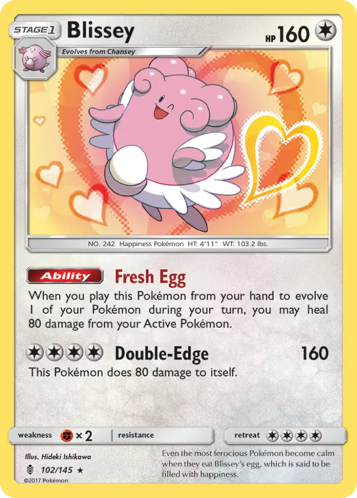 Blissey (102/145) [Sun & Moon: Guardians Rising] - Pokemon Single