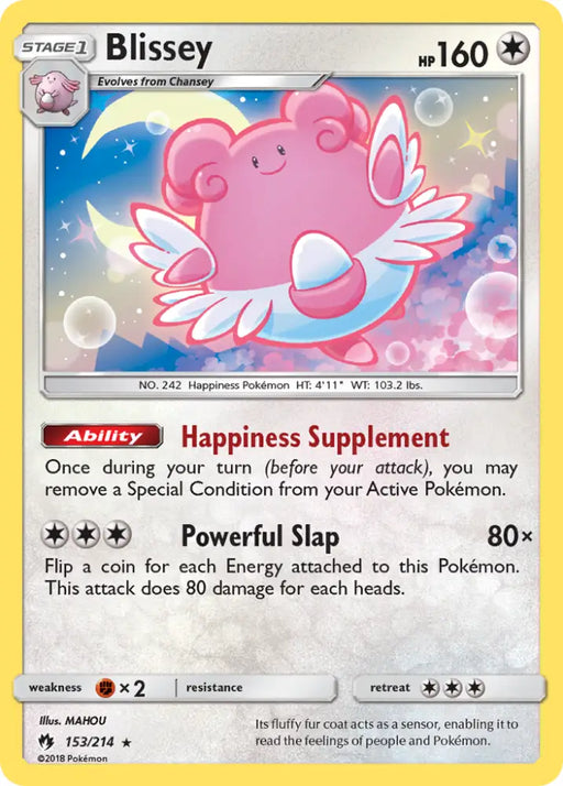 Blissey (153/214) [Sun & Moon: Lost Thunder] - Pokemon Single