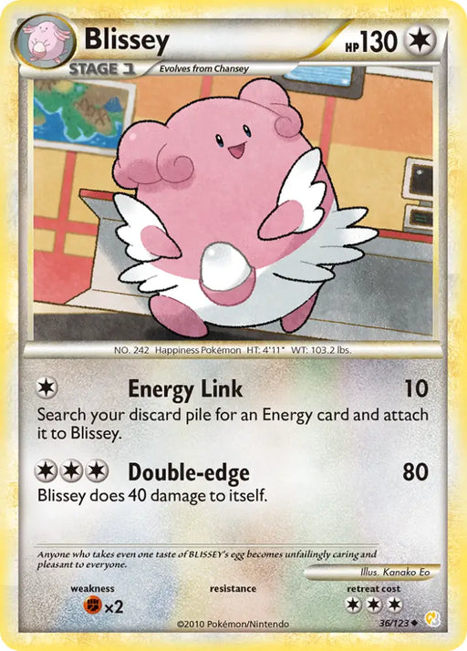 Blissey (36/123) [HeartGold & SoulSilver: Base Set] - Pokemon Single