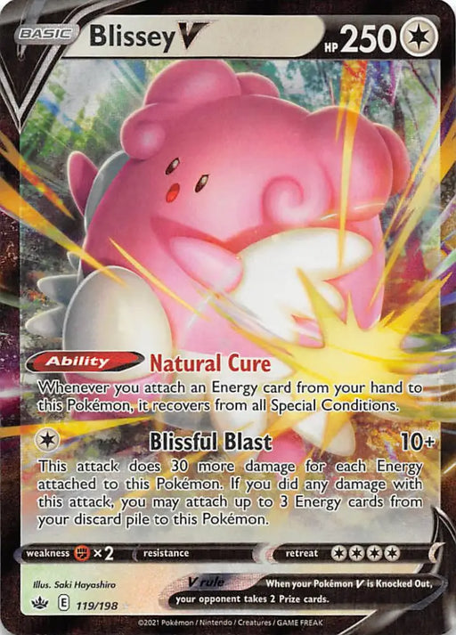 Blissey V (119/198) [Sword & Shield: Chilling Reign] - Pokemon Single