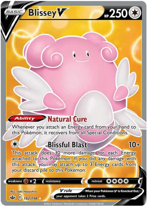 Blissey V (182/198) [Sword & Shield: Chilling Reign] - Pokemon Single