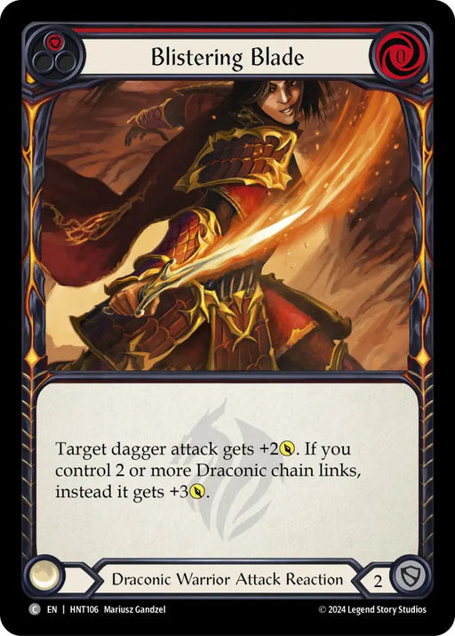 Blistering Blade (Red) [The Hunted] Rainbow Foil - Flesh And Blood Single