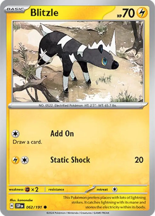 Blitzle (062/191) [Scarlet & Violet: Surging Sparks] - Pokemon Single