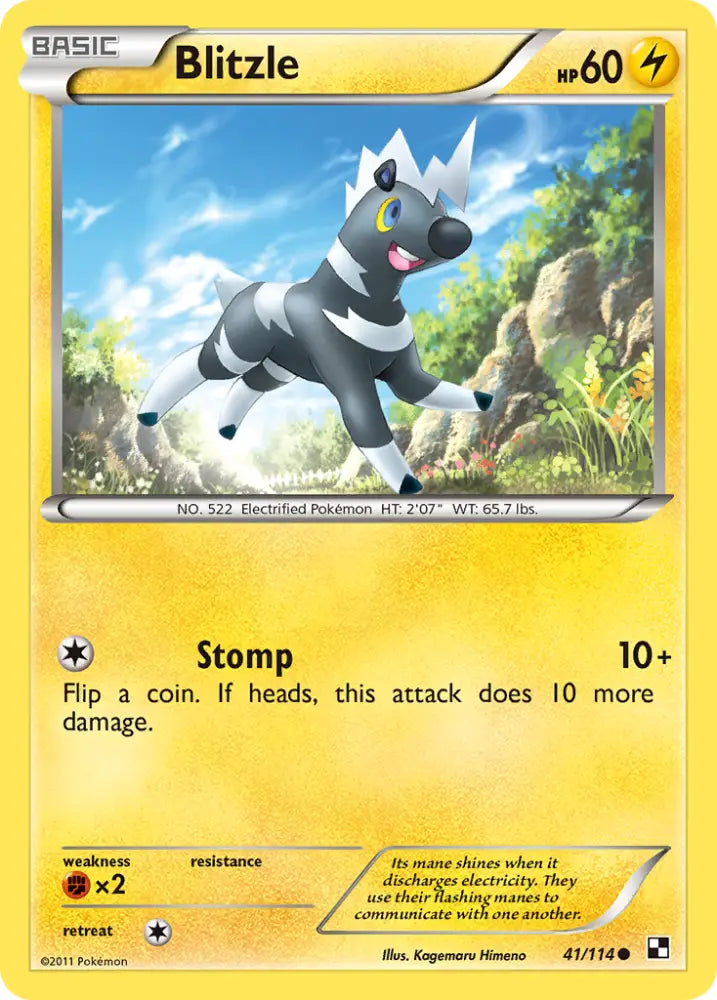 Blitzle (41/114) [Black & White: Base Set] - Pokemon Single