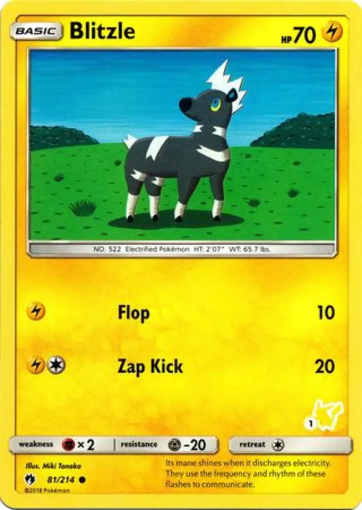 Blitzle (81/214) (Pikachu Stamp #1) [Battle Academy 2020] - Pokemon Single