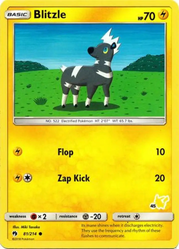 Blitzle (81/214) (Pikachu Stamp #45) [Battle Academy 2020] - Pokemon Single