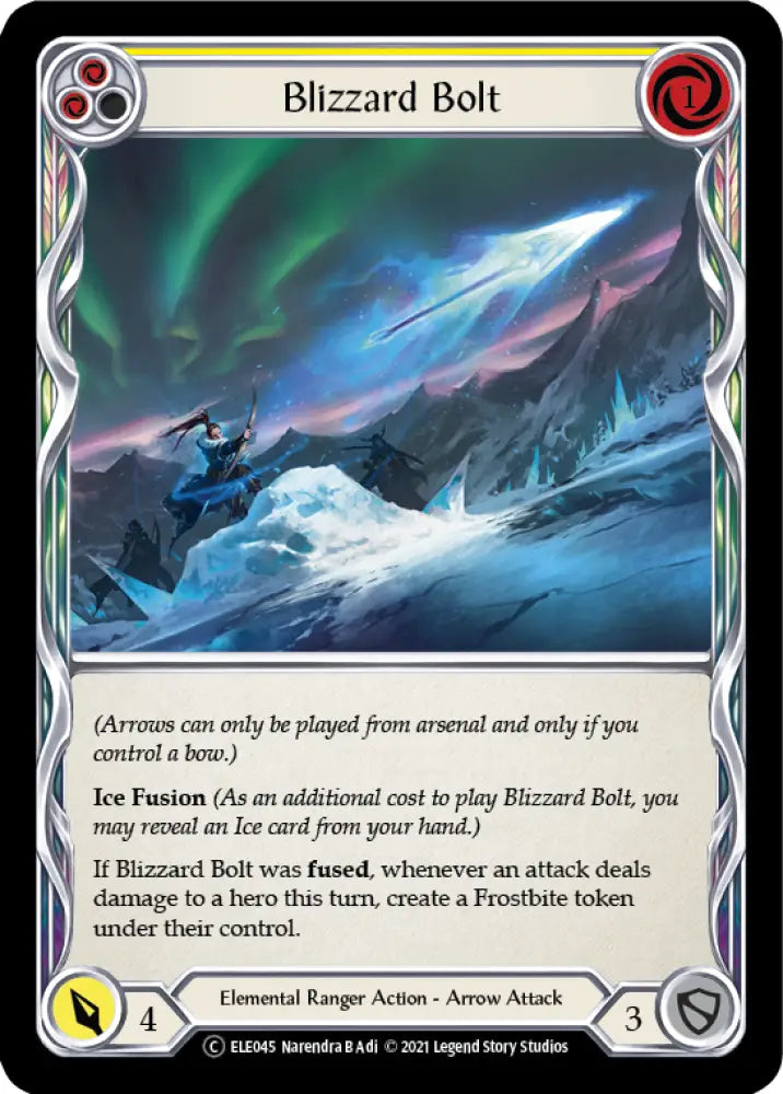 Blizzard Bolt (Yellow) [Tales of Aria Unlimited] Unlimited Rainbow Foil - Flesh And Blood Single