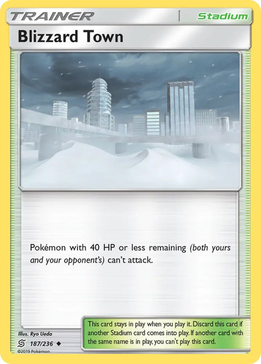 Blizzard Town (187/236) [Sun & Moon: Unified Minds] - Pokemon Single