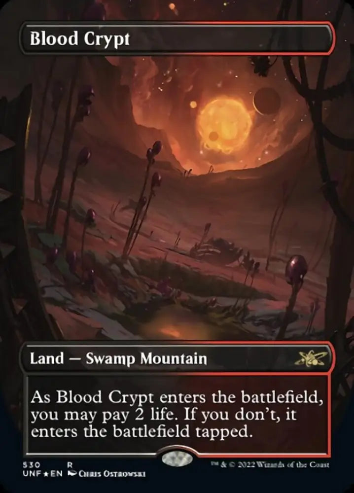 Blood Crypt (Borderless) (Galaxy Foil) [Unfinity] - MTG Single