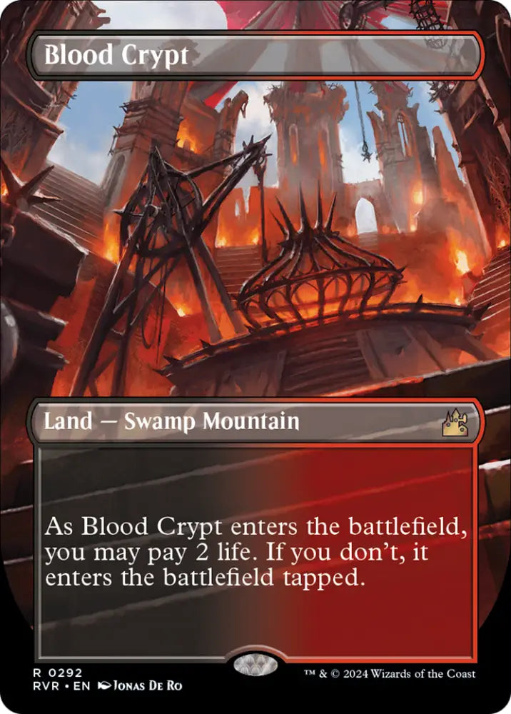 Blood Crypt (Borderless) [Ravnica Remastered] - MTG Single