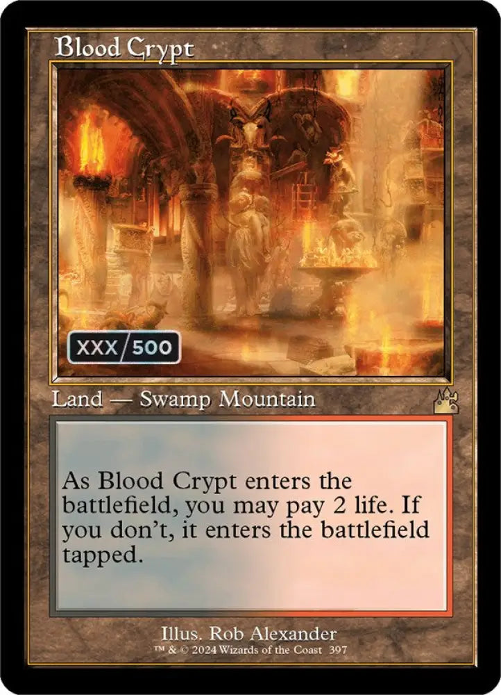 Blood Crypt (Retro) (Serialized) [Ravnica Remastered] - MTG Single