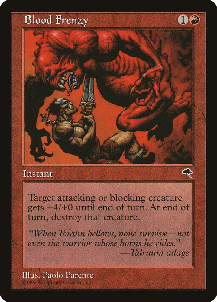 Blood Frenzy [Tempest] - MTG Single