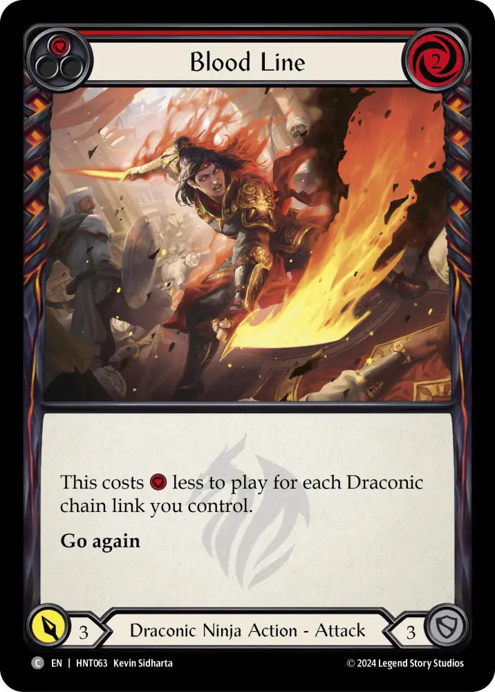 Blood Line (Red) [The Hunted] Rainbow Foil - Flesh And Blood Single