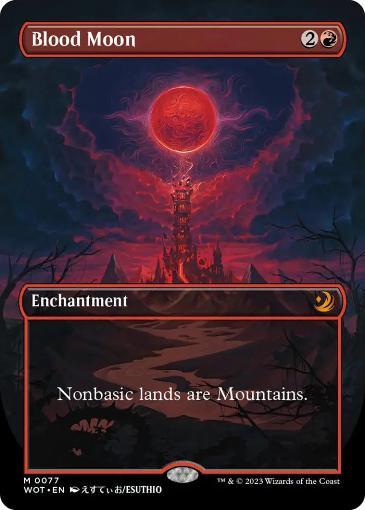 Blood Moon (Anime Borderless) [Wilds of Eldraine: Enchanting Tales] - MTG Single