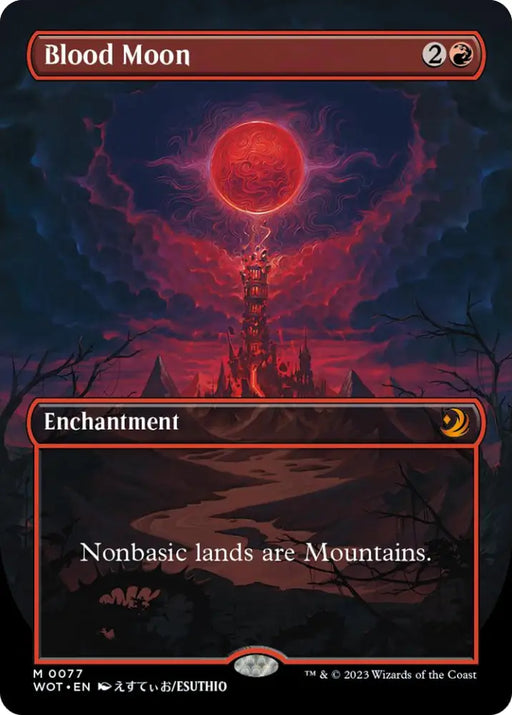 Blood Moon (Anime Borderless) [Wilds of Eldraine: Enchanting Tales] - MTG Single