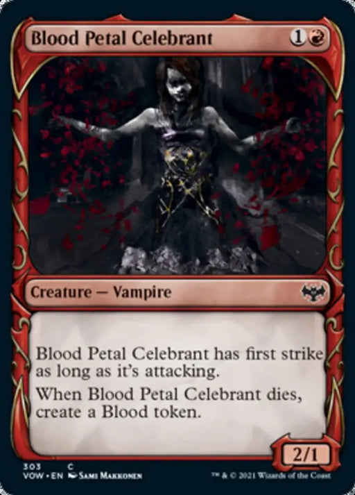 Blood Petal Celebrant (Showcase Fang Frame) [Innistrad: Crimson Vow] - MTG Single
