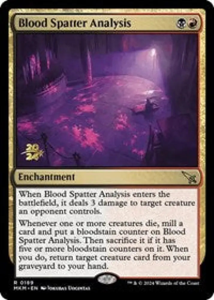 Blood Spatter Analysis (189) [Prerelease Cards]