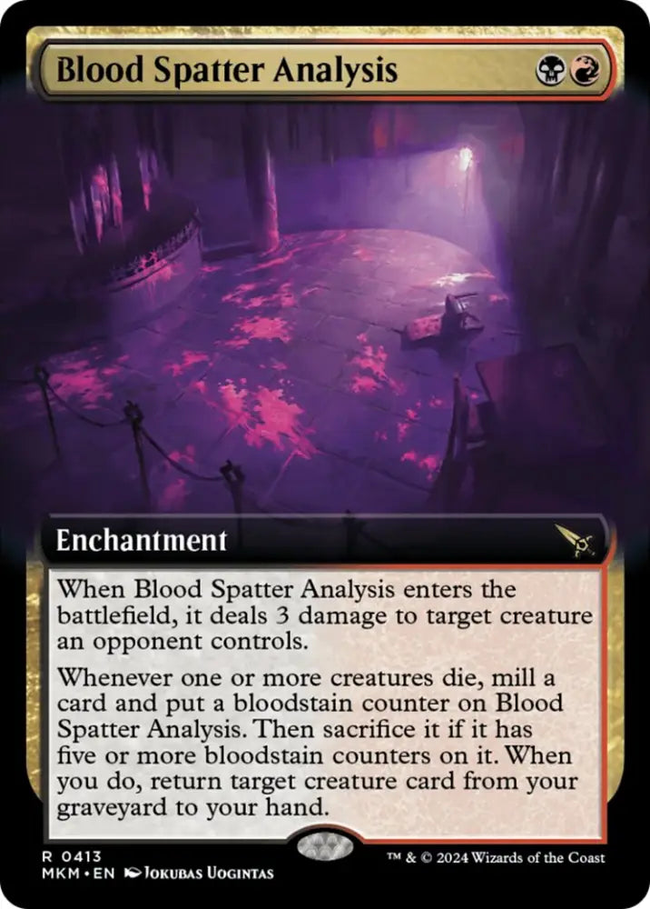Blood Spatter Analysis (Extended Art) [Murders at Karlov Manor] - MTG Single