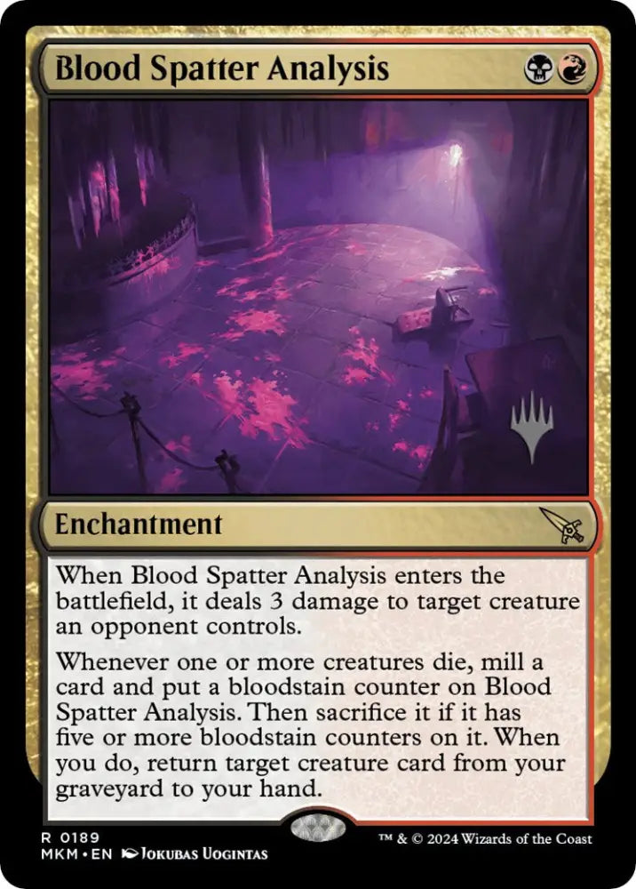 Blood Spatter Analysis (Promo Pack) [Murders at Karlov Manor Promos] - MTG Single