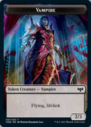 Blood // Vampire (007) Double-Sided Token [Innistrad: Crimson Vow Tokens] - MTG Single