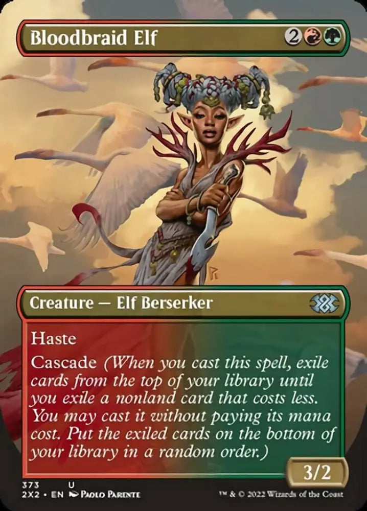 Bloodbraid Elf (Borderless Alternate Art) [Double Masters 2022] - MTG Single
