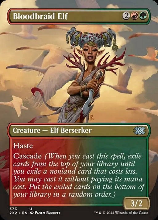 Bloodbraid Elf (Borderless Alternate Art) [Double Masters 2022] - MTG Single