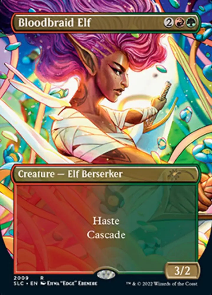 Bloodbraid Elf (Borderless Alternate Art) [Secret Lair 30th Anniversary Countdown Kit] - MTG Single