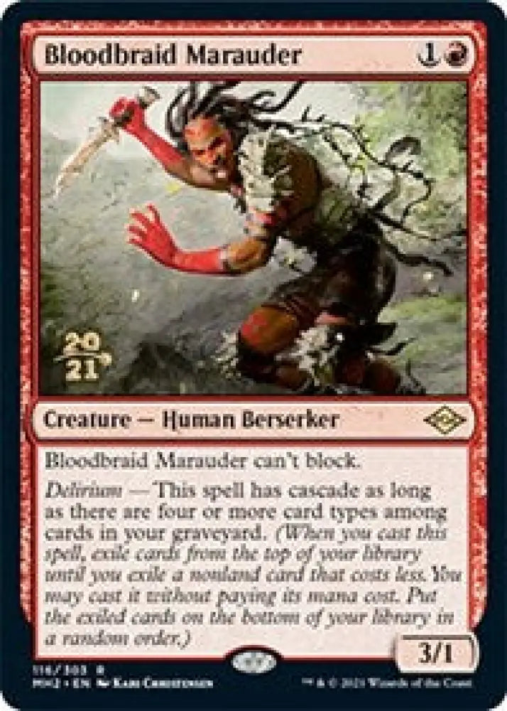 Bloodbraid Marauder (116) [Prerelease Cards]
