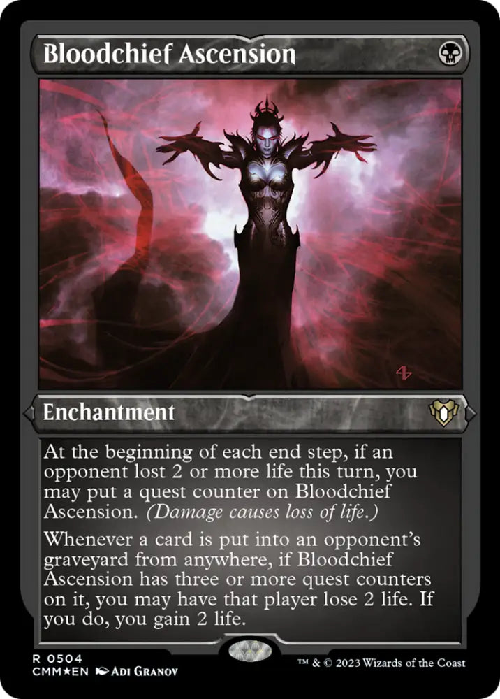 Bloodchief Ascension (Foil Etched) [Commander Masters] - MTG Single