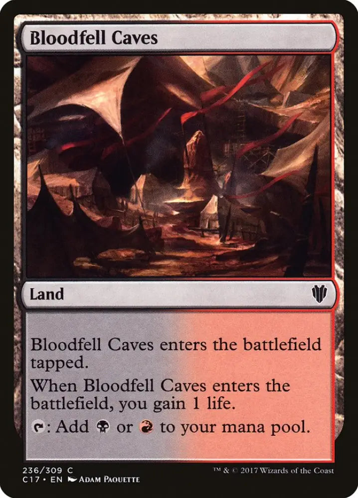 Bloodfell Caves [Commander 2017] - MTG Single