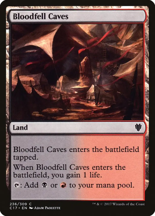 Bloodfell Caves [Commander 2017] - MTG Single