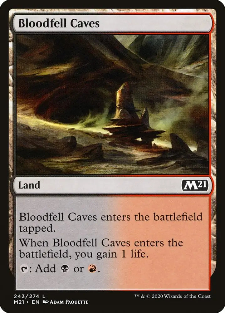 Bloodfell Caves [Core Set 2021] - MTG Single