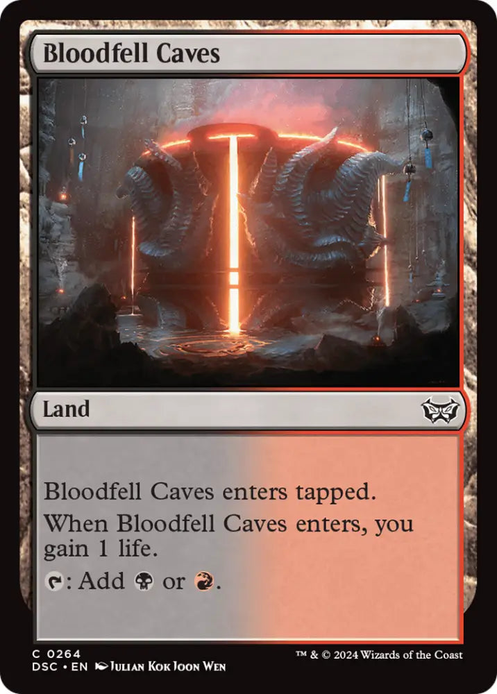 Bloodfell Caves [Duskmourn: House of Horror Commander] - MTG Single