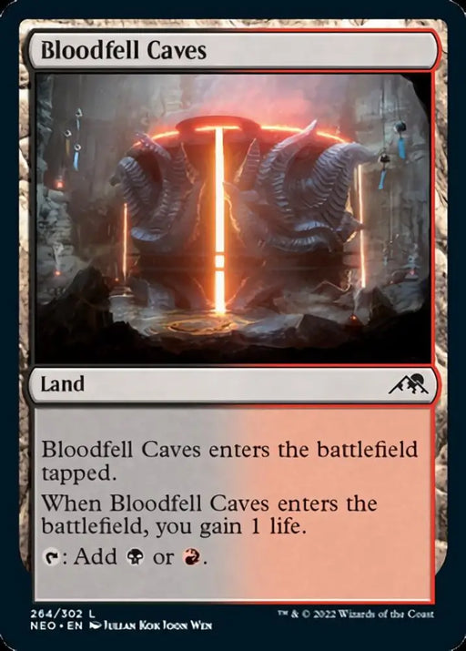 Bloodfell Caves [Kamigawa: Neon Dynasty] - MTG Single