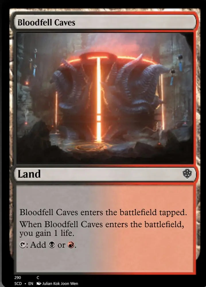 Bloodfell Caves [Starter Commander Decks] - MTG Single