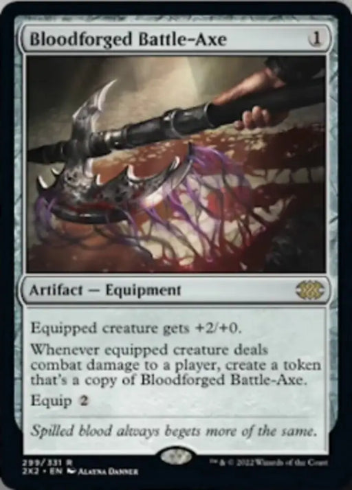 Bloodforged Battle-Axe [Double Masters 2022] - MTG Single