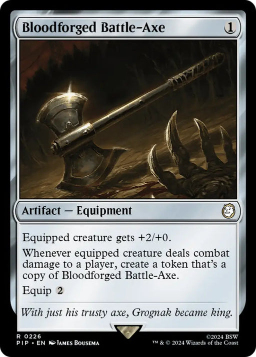 Bloodforged Battle-Axe [Fallout] - MTG Single