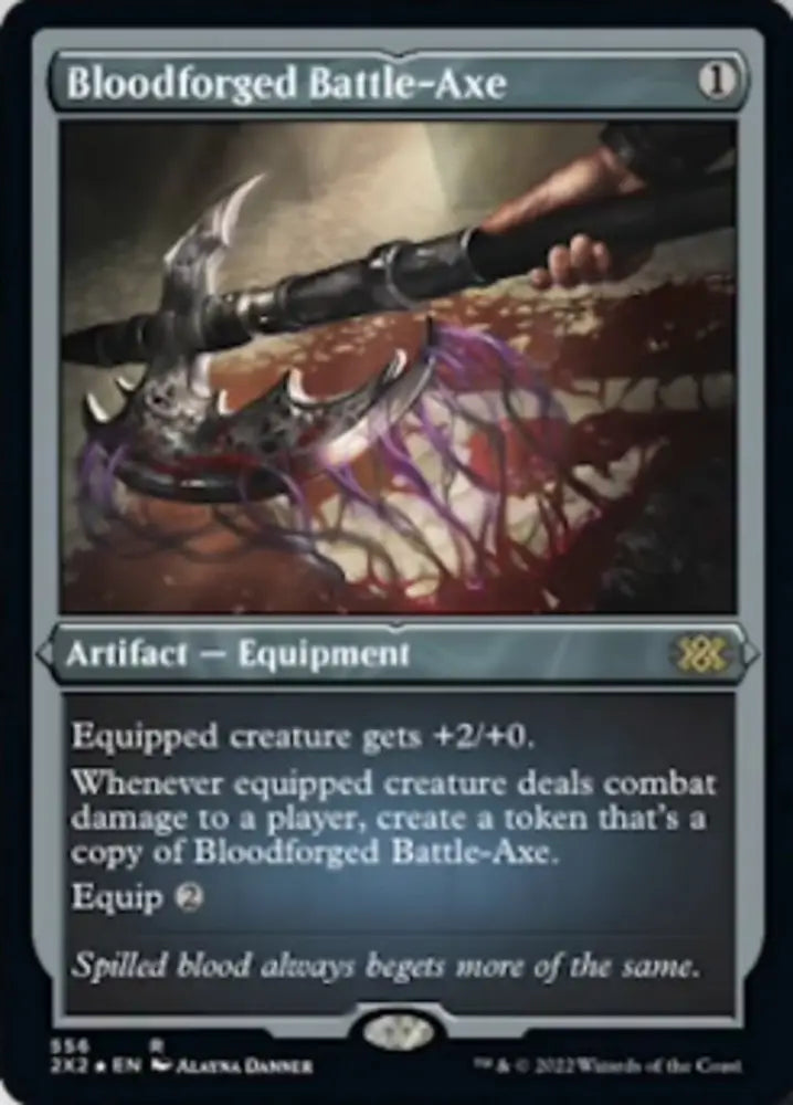 Bloodforged Battle-Axe (Foil Etched) [Double Masters 2022] - MTG Single
