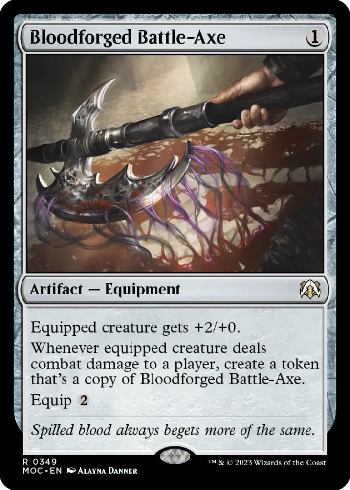 Bloodforged Battle-Axe [March of the Machine Commander] - MTG Single