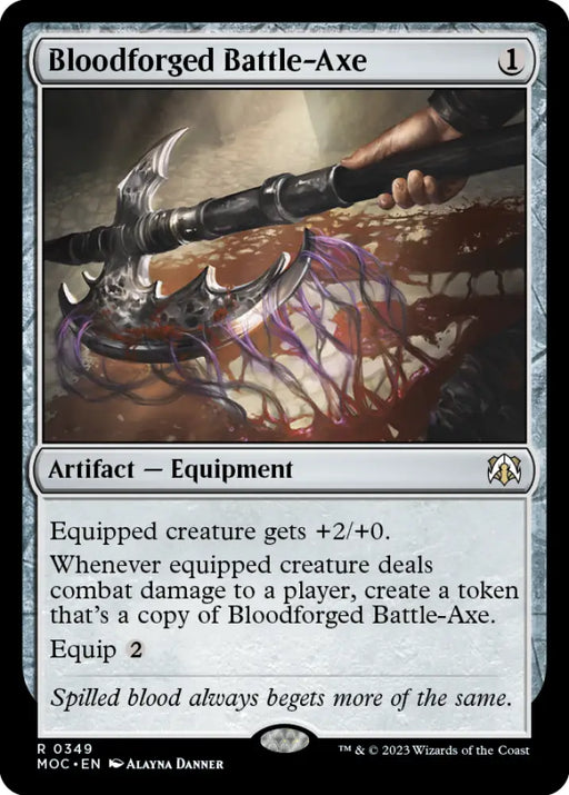 Bloodforged Battle-Axe [March of the Machine Commander] - MTG Single
