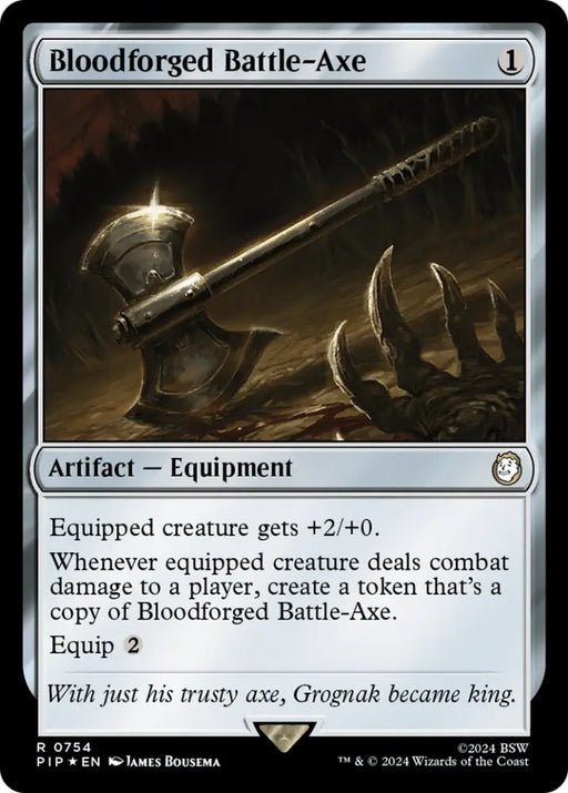 Bloodforged Battle-Axe (Surge Foil) [Fallout] - MTG Single
