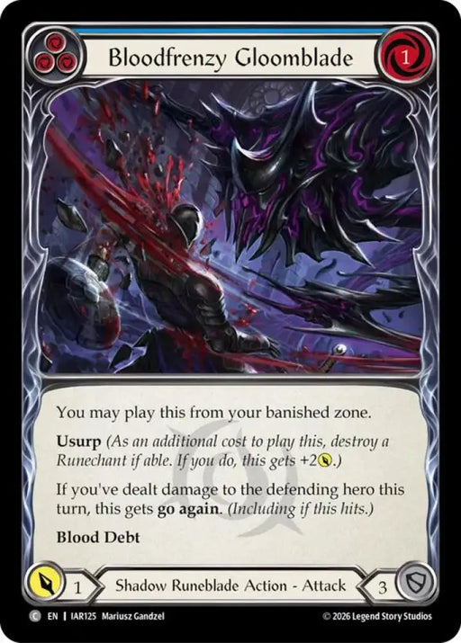 Bloodfrenzy Gloomblade (Blue) (IAR125) [Usurp the Shadow Throne]
