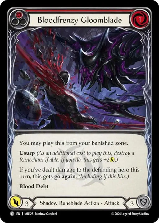 Bloodfrenzy Gloomblade (Red) (IAR123) [Usurp the Shadow Throne]