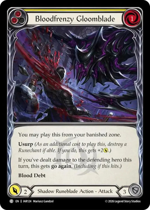 Bloodfrenzy Gloomblade (Yellow) (IAR124) [Usurp the Shadow Throne]