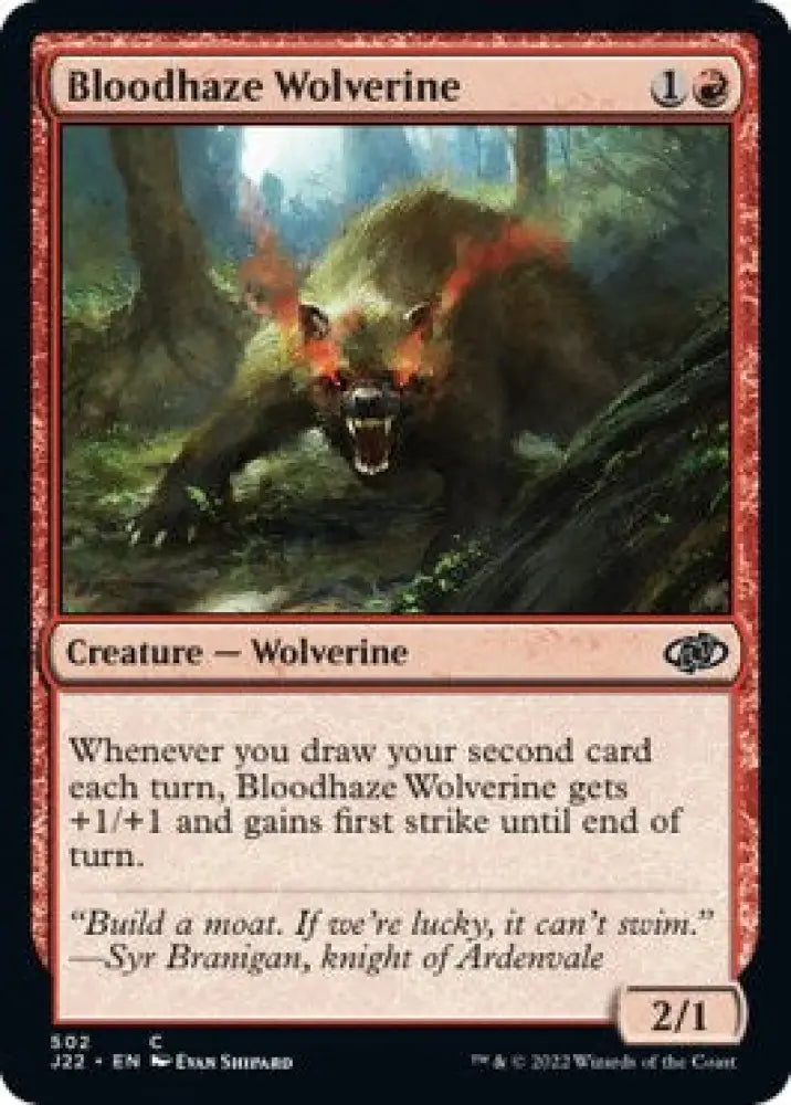 Bloodhaze Wolverine [Jumpstart 2022] - MTG Single