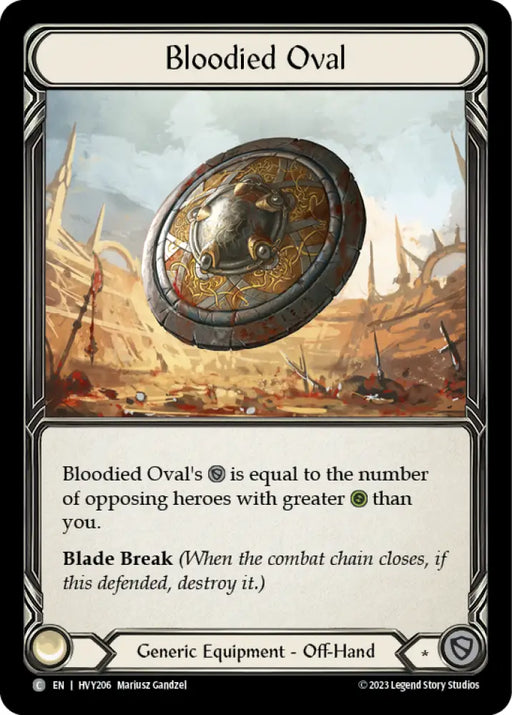 Bloodied Oval [Heavy Hitters] Cold Foil - Flesh And Blood Single