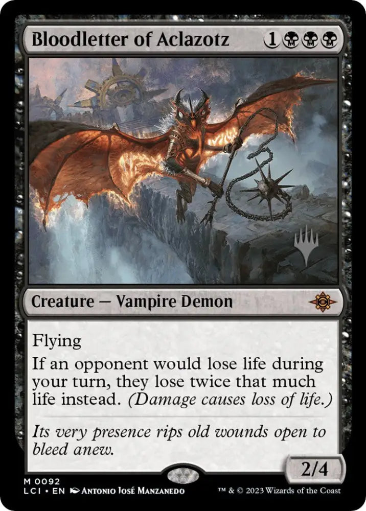 Bloodletter of Aclazotz (Promo Pack) [The Lost Caverns of Ixalan Promos] - MTG Single