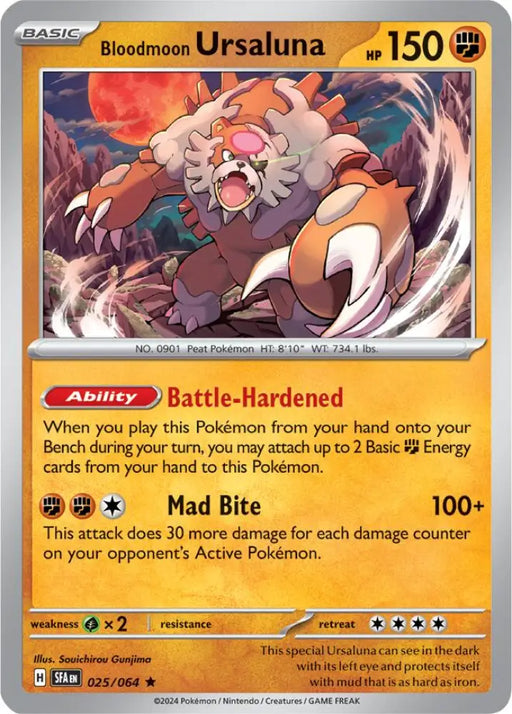 Bloodmoon Ursaluna (025/064) [Scarlet & Violet: Shrouded Fable] - Pokemon Single